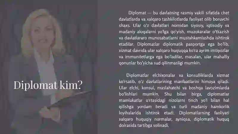 Diplomatik aloqalar o‘rnatishning tartiblari 2