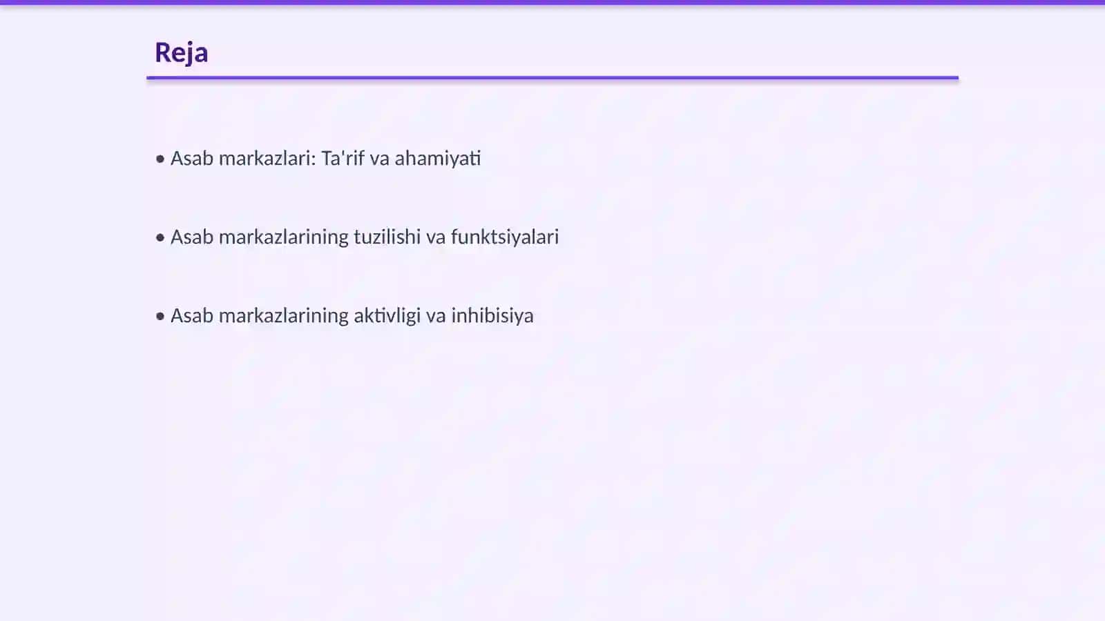 Asab markazlarining xossalari 2