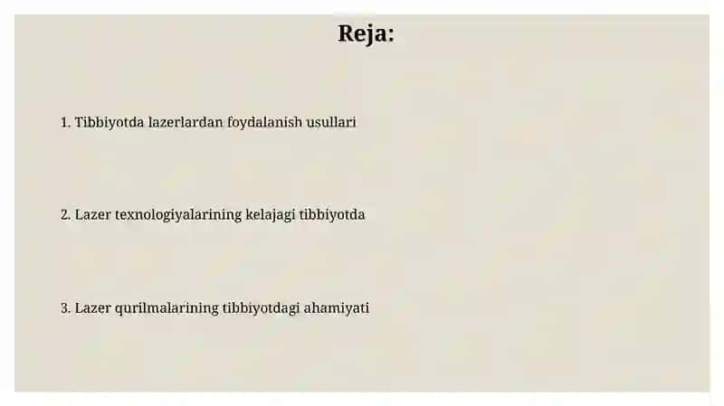 Lazerli apparatlarni tibbiyotda ahamiyati va ularni ishlatilishi 2