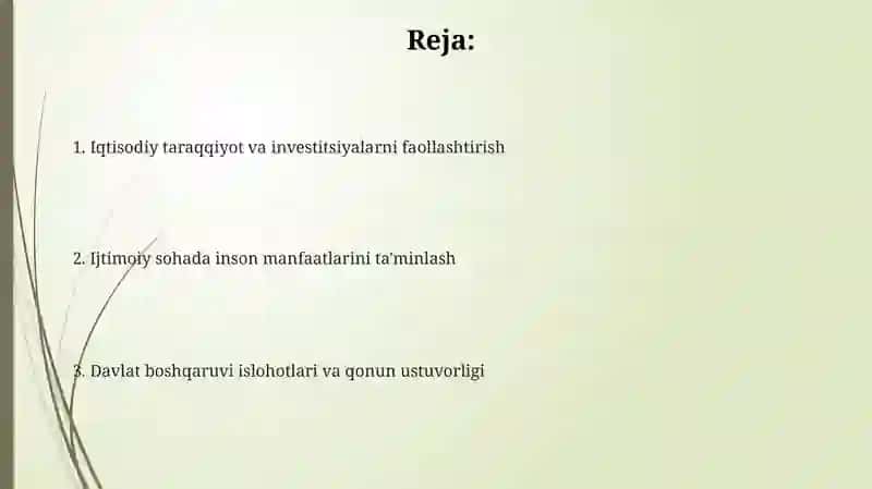 2017 2021yillarda Oʻzbekiston rivojlantirishning beshta ustuvor yunalishi 2