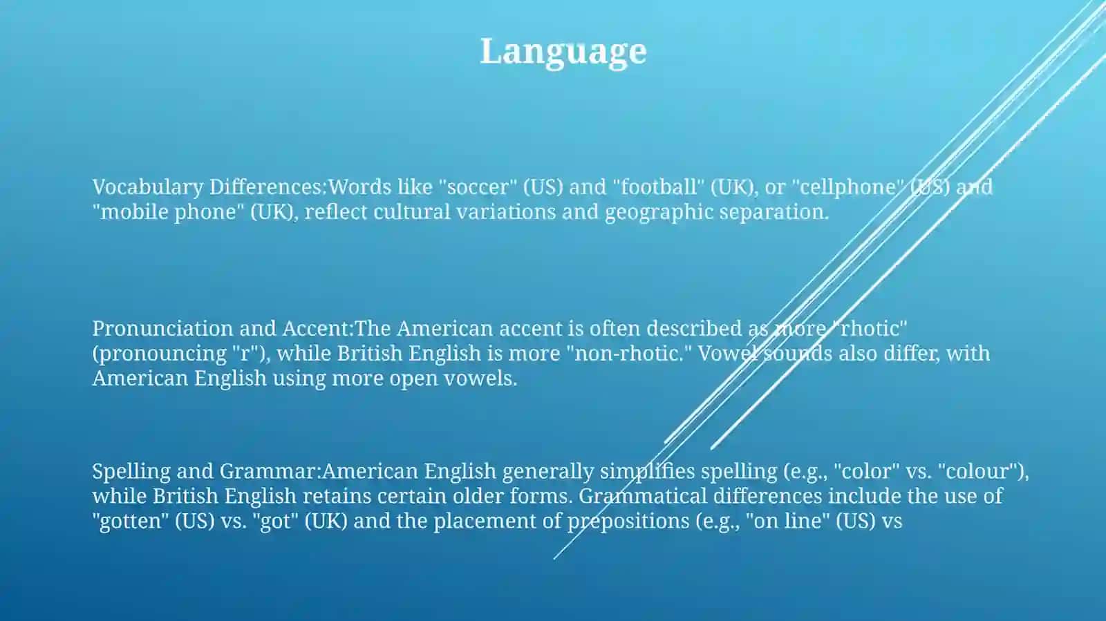 Cultural Differences Between Usa And Uk 2