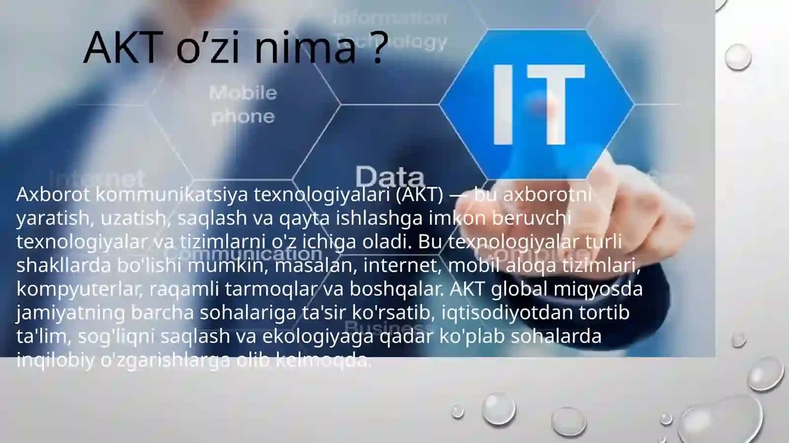 Axborot kommunikatsiya texnologiyalari (AKT) 2
