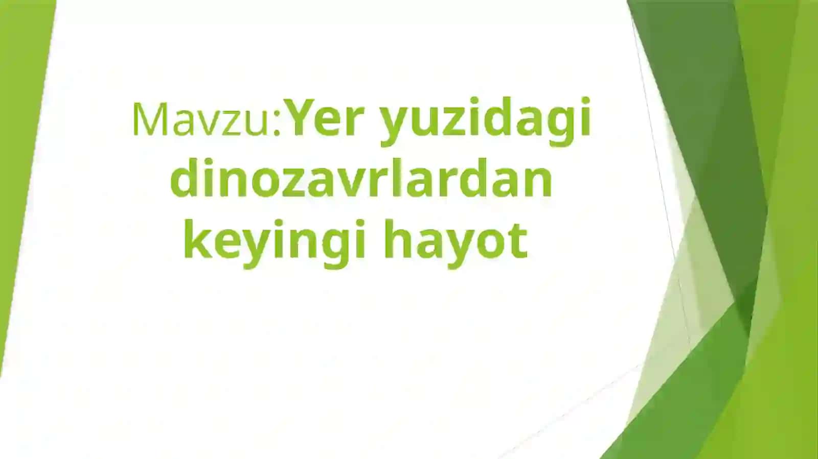 Dinazavrlardan keyingi hayot 2