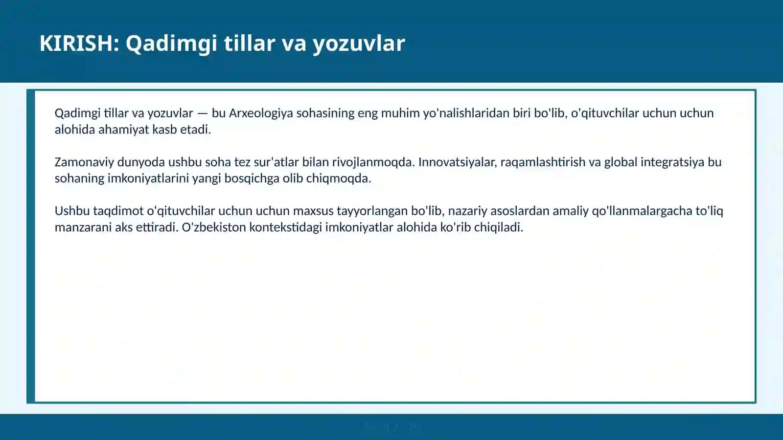 QADIMGI TILLAR VA YOZUVLAR 2