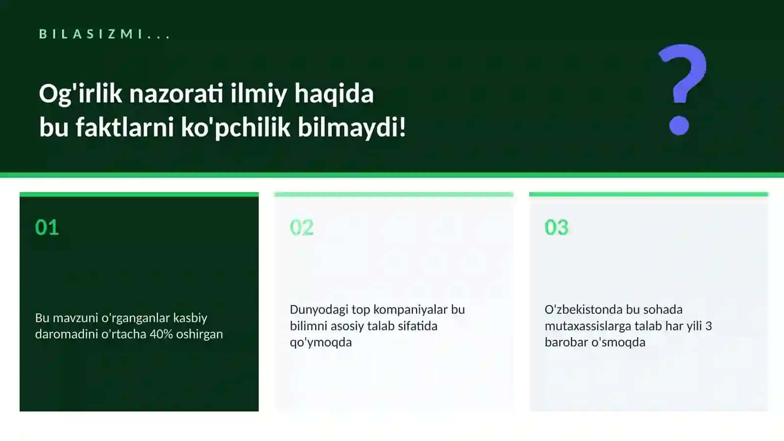 Og'irlik nazorati ilmiy 2