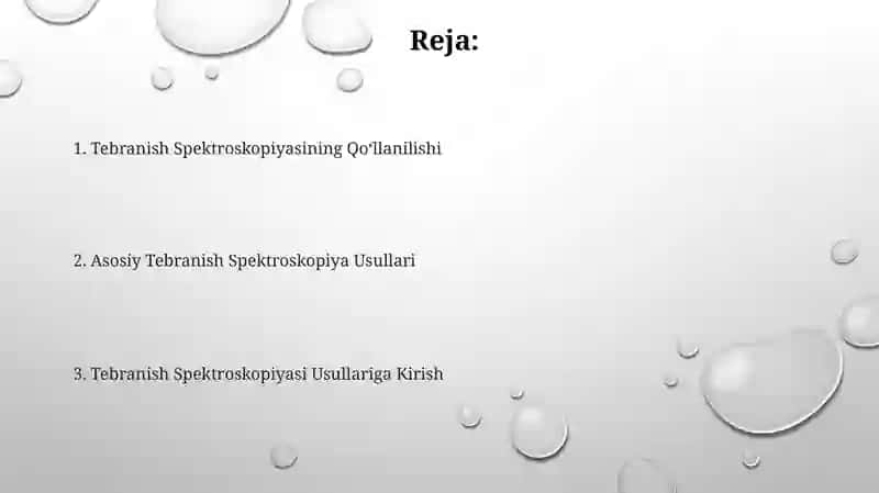 Tebranma spektroskopiya usullari 2