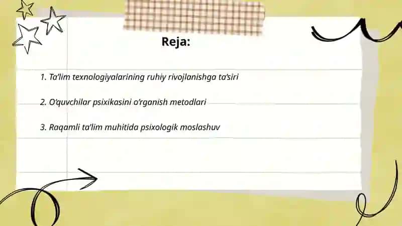 Ta’lim texnalogiyalarining psixologik xususiyatlari 2
