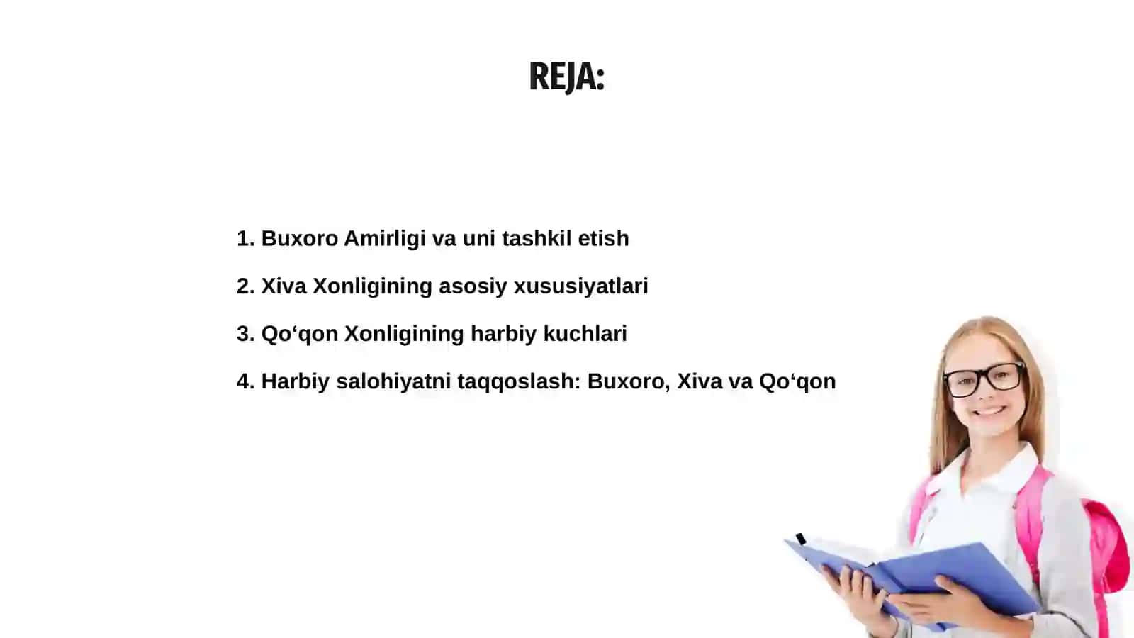 Buxoro amirligi Xiva va Qoʻqon xonliklari harbiy salohiyati 2