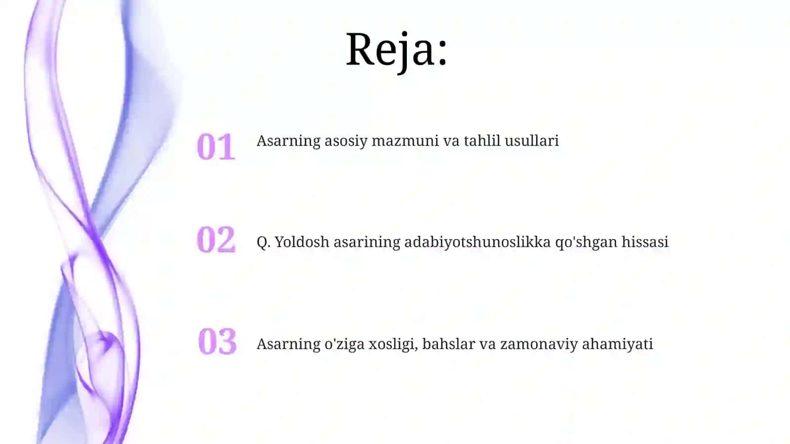 Q.Yo'ldoshning "Badiiy tahlil asoslari" kitobi bo‘yicha taqdimot 2