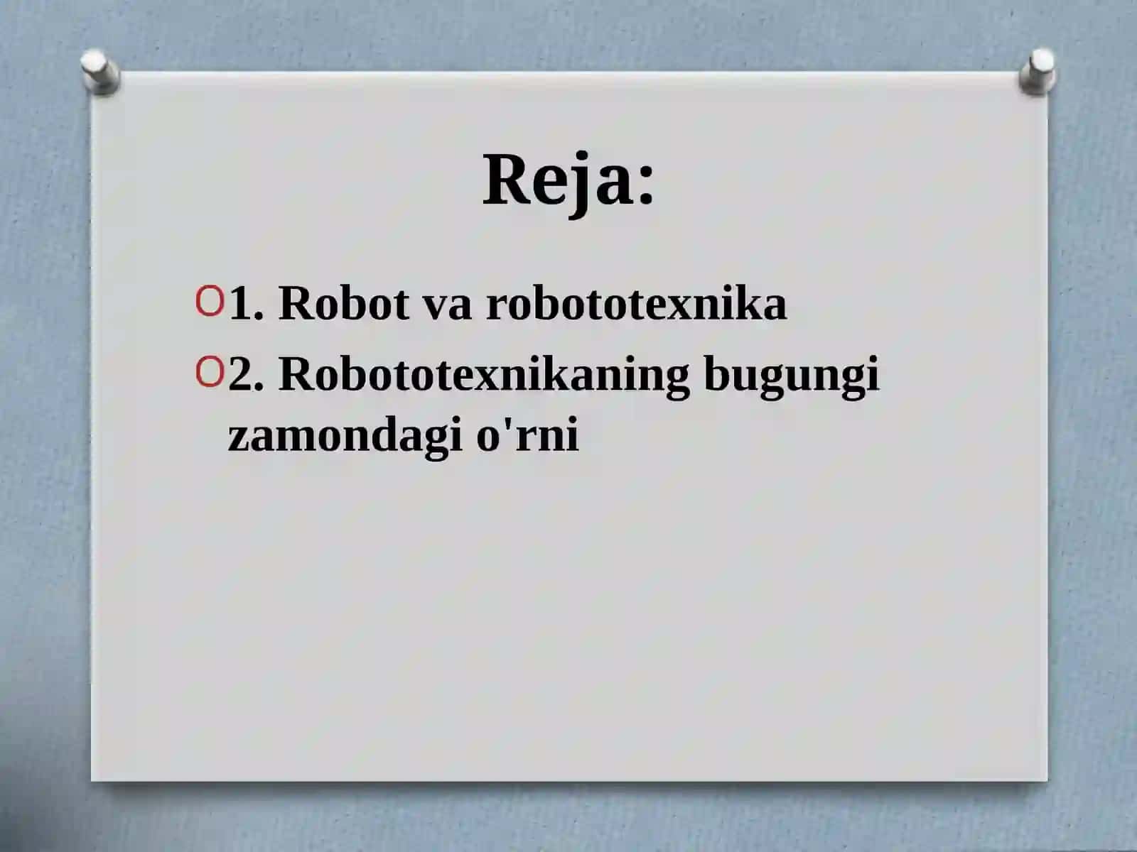 ROBOTOTEXNIKA ASOSLARI 2