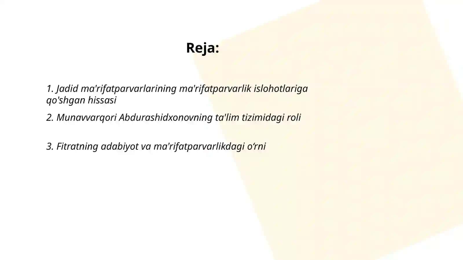 Jadid ma'rifatparvarlarining o‘lka ijtimoiy-ma'naviy hayotida tutgan o‘rni 2