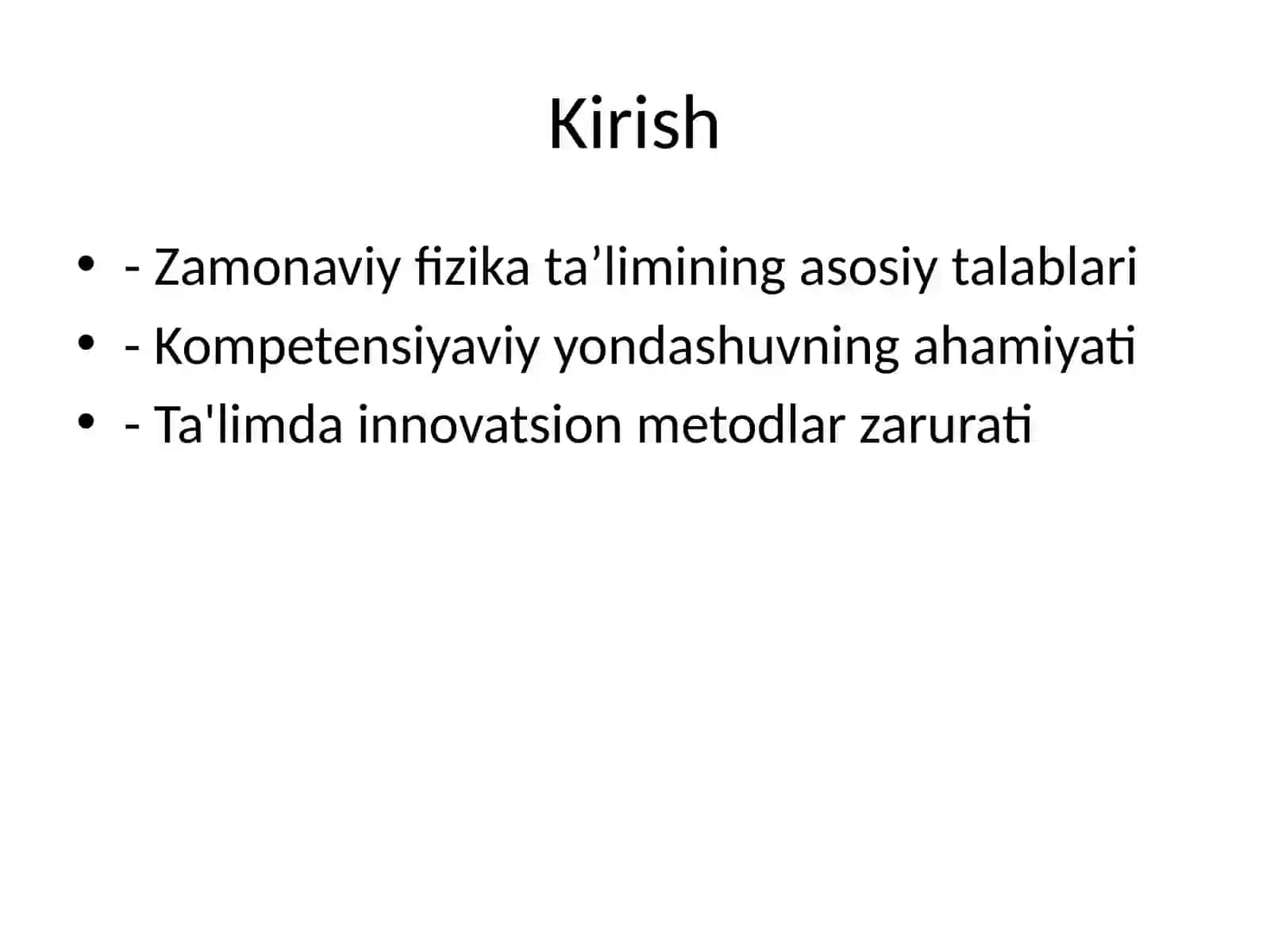 Fizika taʼlimida loyihalashtirish va modellashtirish 2