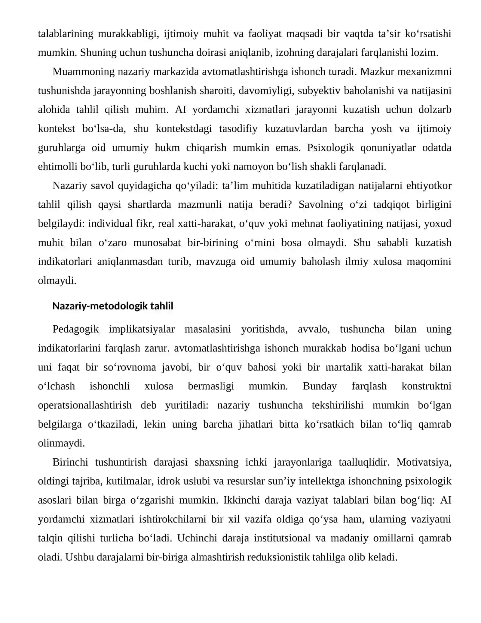 SUN’IY INTELLEKTGA ISHONCHNING PSIXOLOGIK ASOSLARI — TA’LIM JARAYONIDAGI KO‘RINISHLARI 2