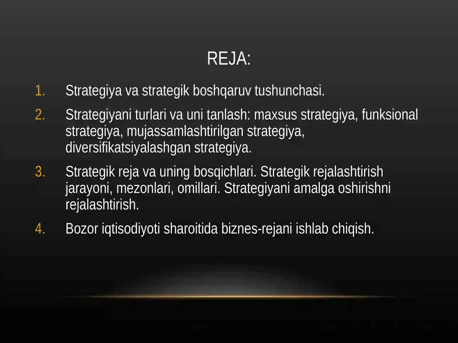 STRATEGIK BOSHQARUV VA REJALASHTIRISH 2
