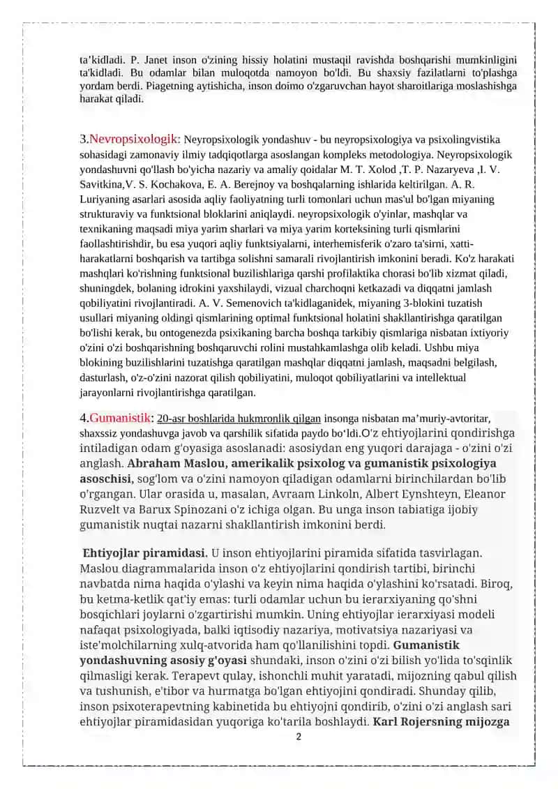 Psixoanalitik yondashuvlar 2