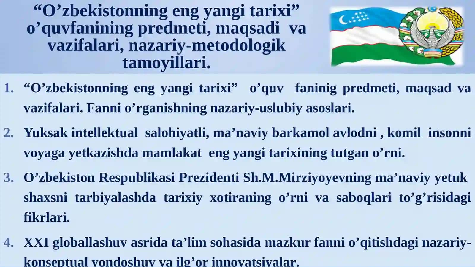 O’zbekistonning eng yangi tarixi 2