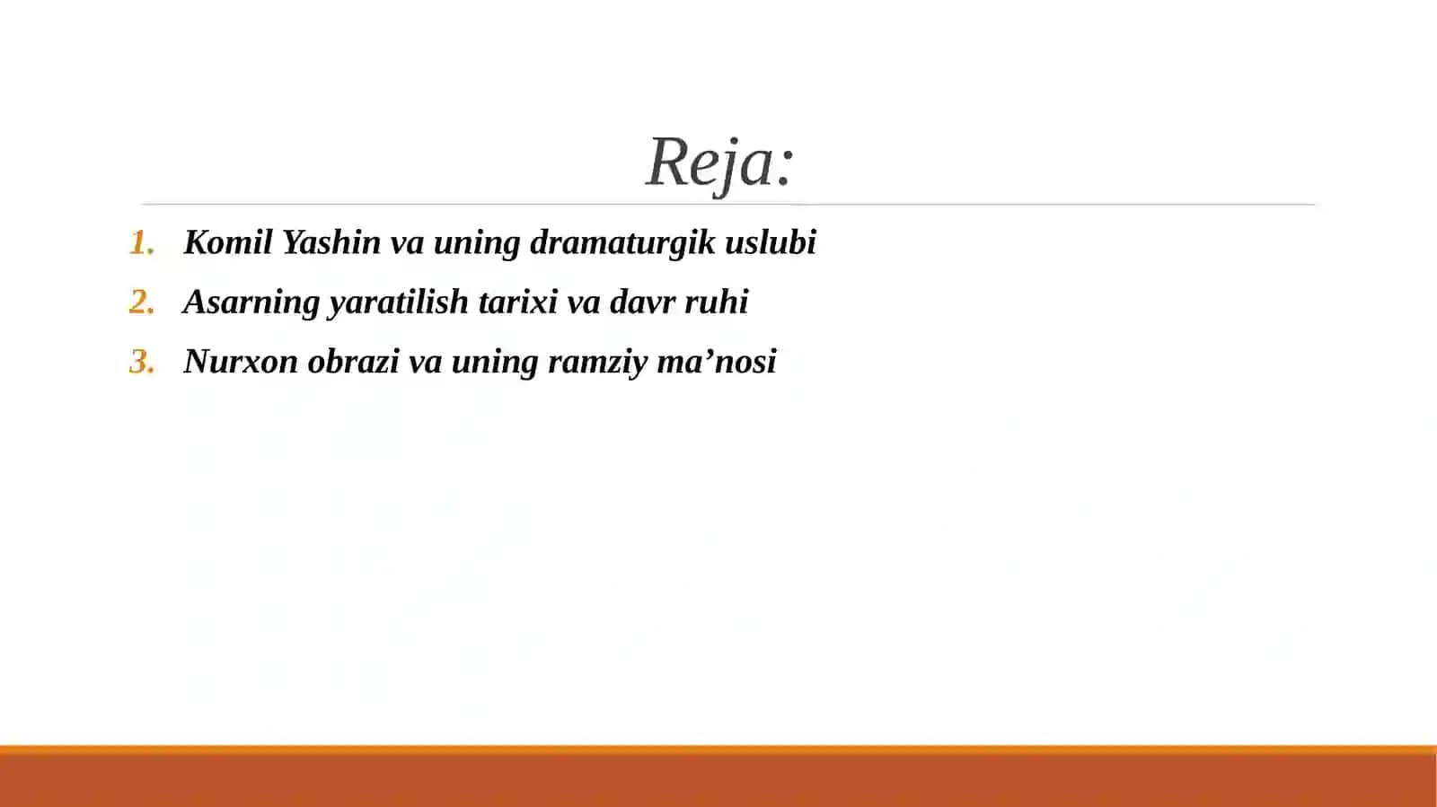 Komil Yashin asari Nurxon spektakilidan musiqali parcha .(Nurxon manalogi) 2