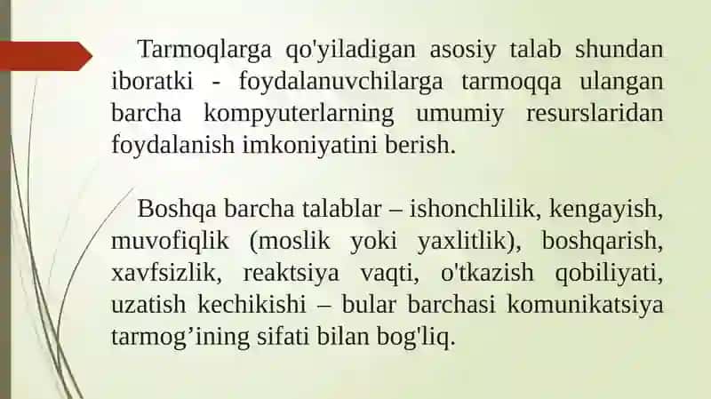 Kommunikatsion kanalning o’tkazish qobiliyati 2