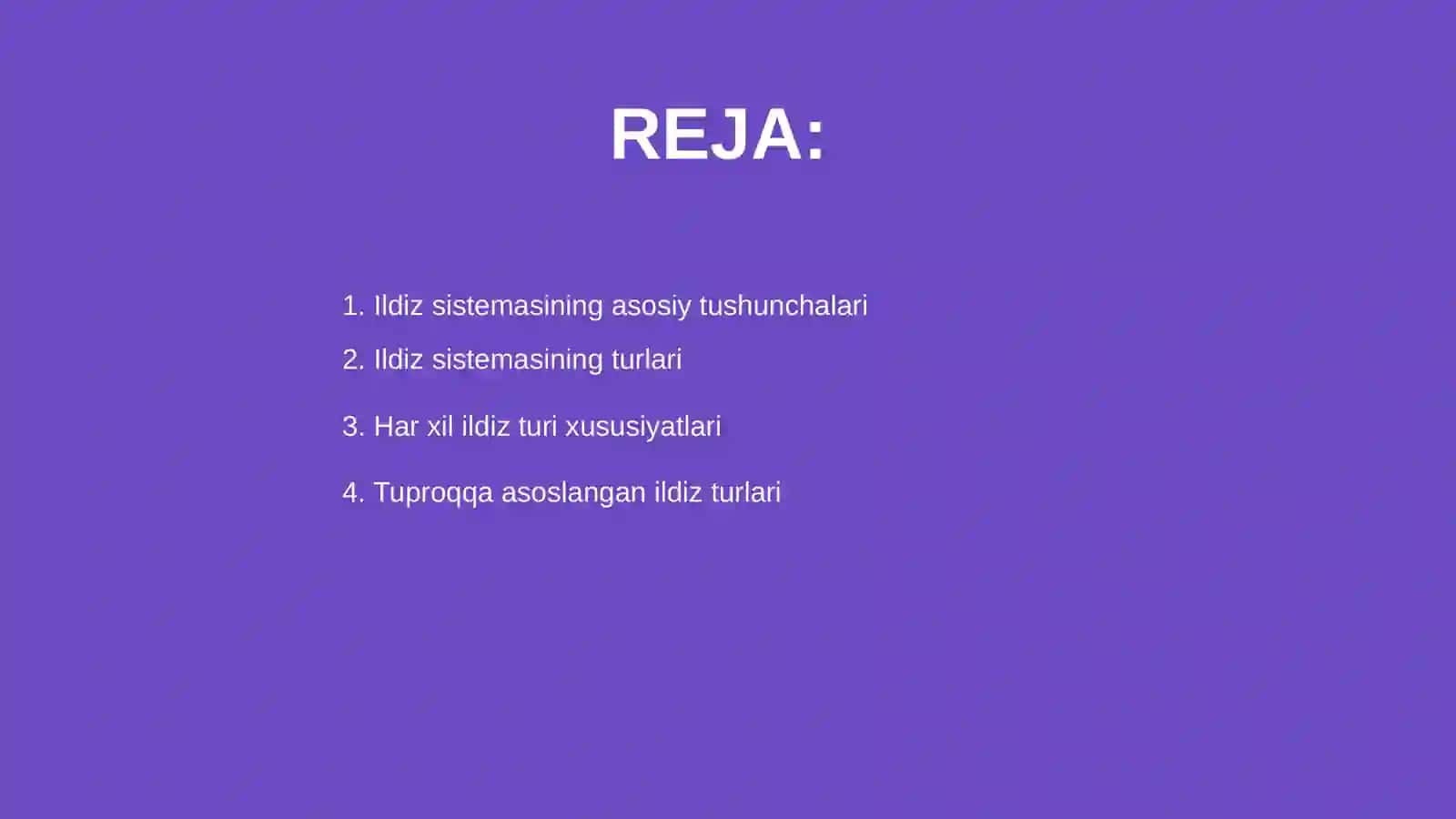 Ildiz sistemasining tiplari 2