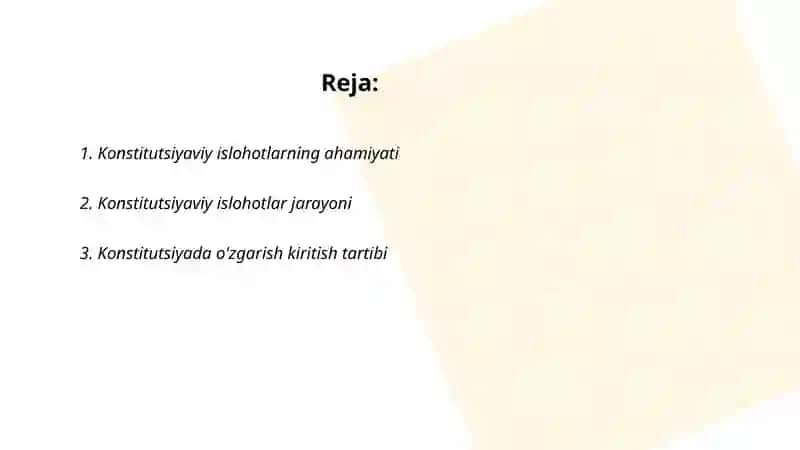 Konstitutsiyaviy islohotlar hamda ularning mazmun-mohiyati 2