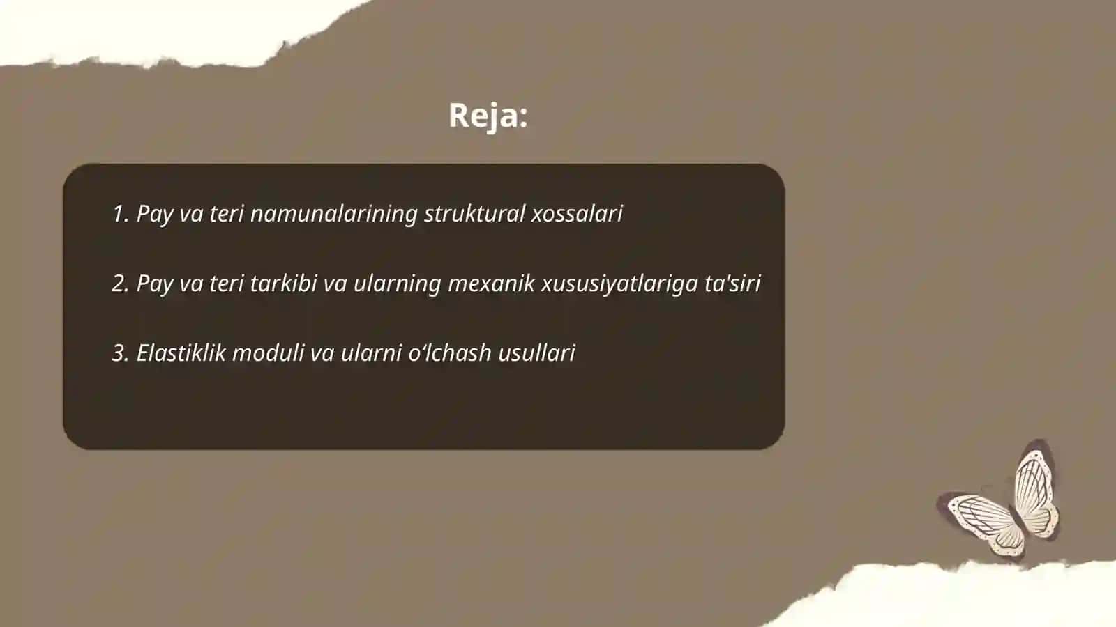 Pay va teri namunalarining mexanik xossalarini oʻrganish 2