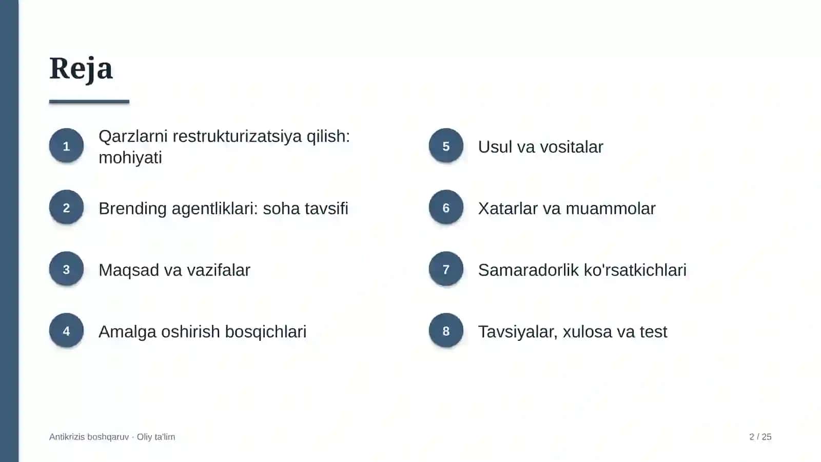 Qarzlarni restrukturizatsiya qilish: mohiyati 2