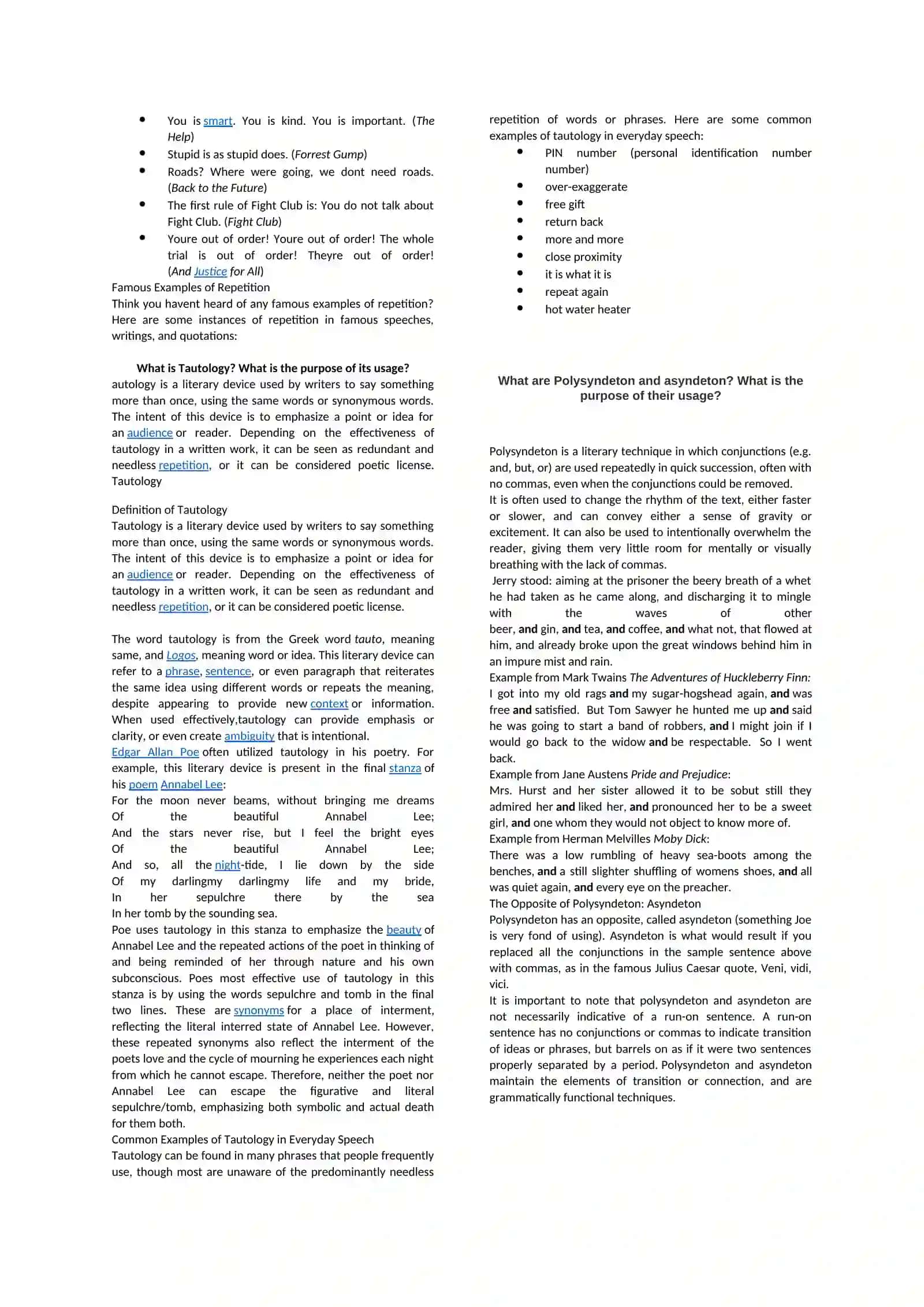 What is Chiasmus? What is the purpose of its usage? 2
