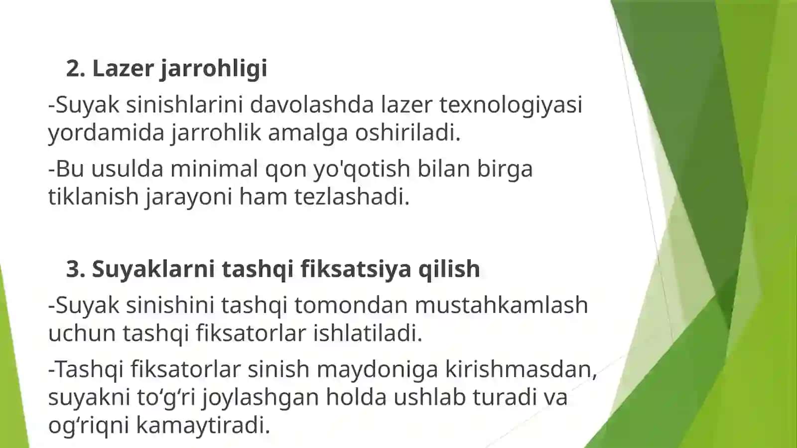 Minimal invaziv jarrohlik usullari 2