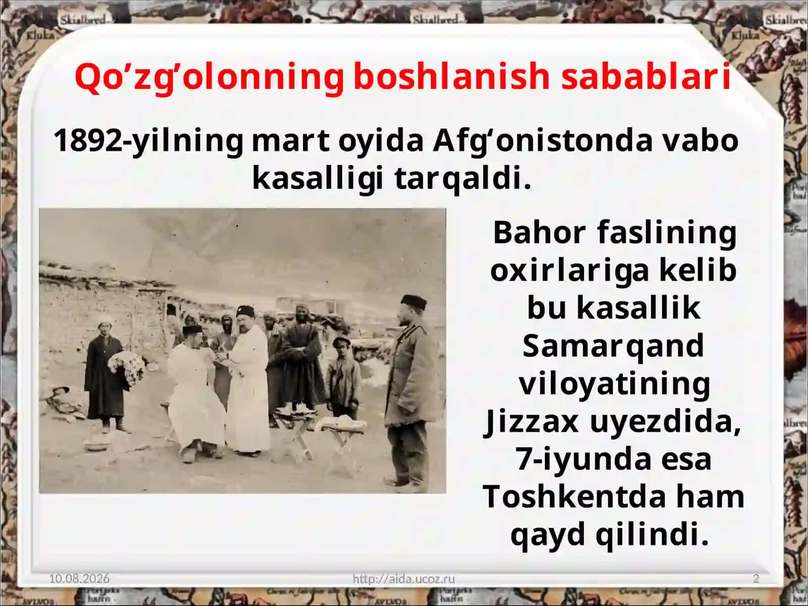 Toshkentda «vabo isyoni» 2
