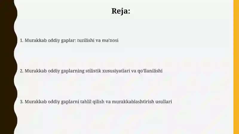 Murakkab sodda gaplar 2