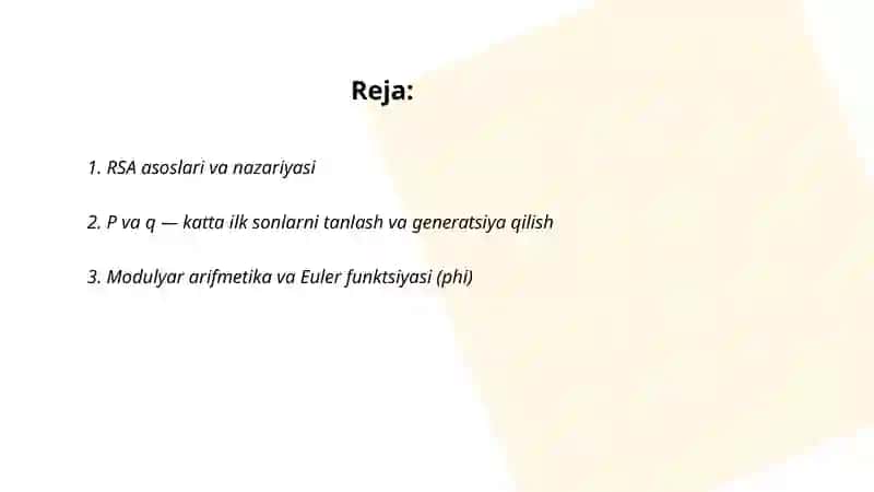 RSA Kriptografiyasini Amalga Oshirish 2