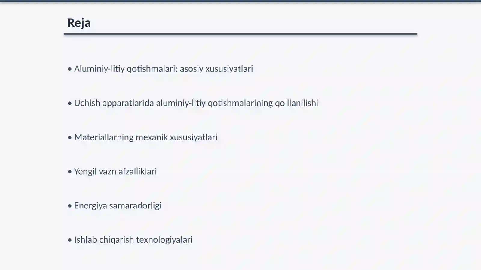 Istiqbolli aluminiy-litiy qotishmalari uchish apparatlari 2