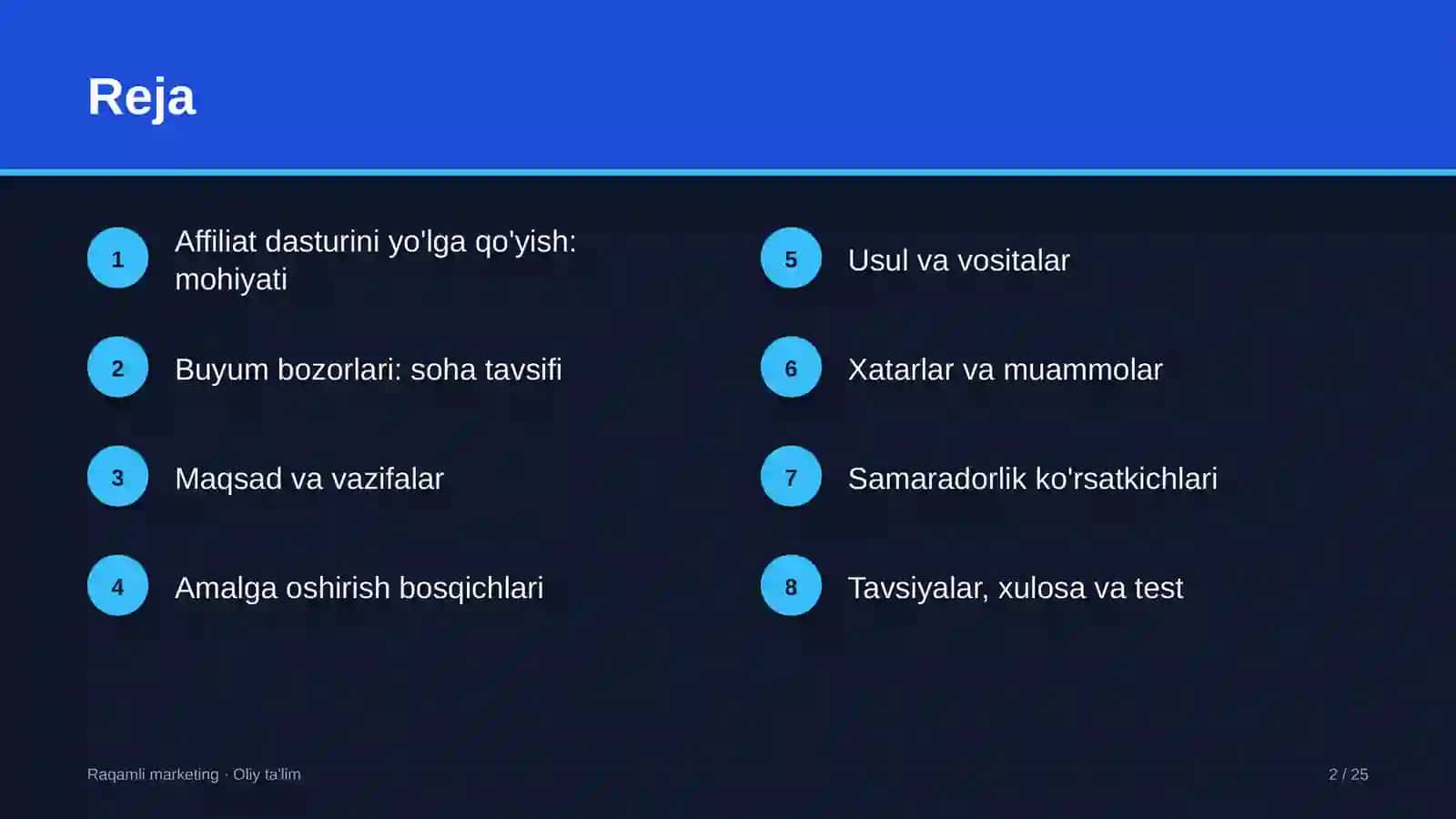 Buyum bozorlarida affiliat dasturini yo'lga qo'yish 2