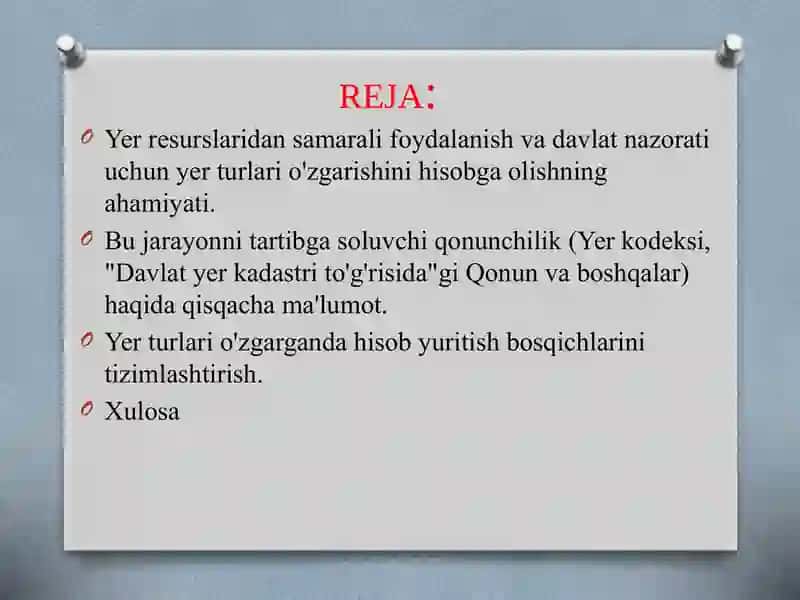 Yer Hisobini Yuritish 2