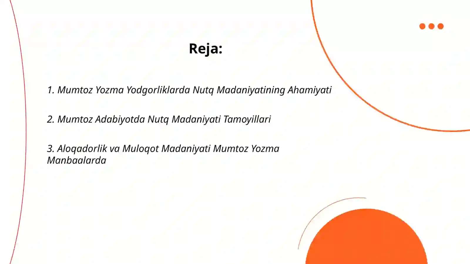 Mumtoz yozma yodgorliklarda nutq madaniyati va notiqlik masalalari 2