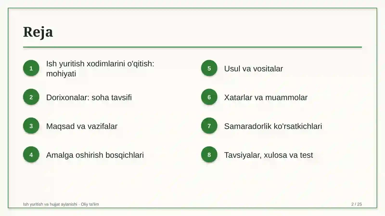 dorixonalarda ish yuritish xodimlarini o'qitish 2839 2