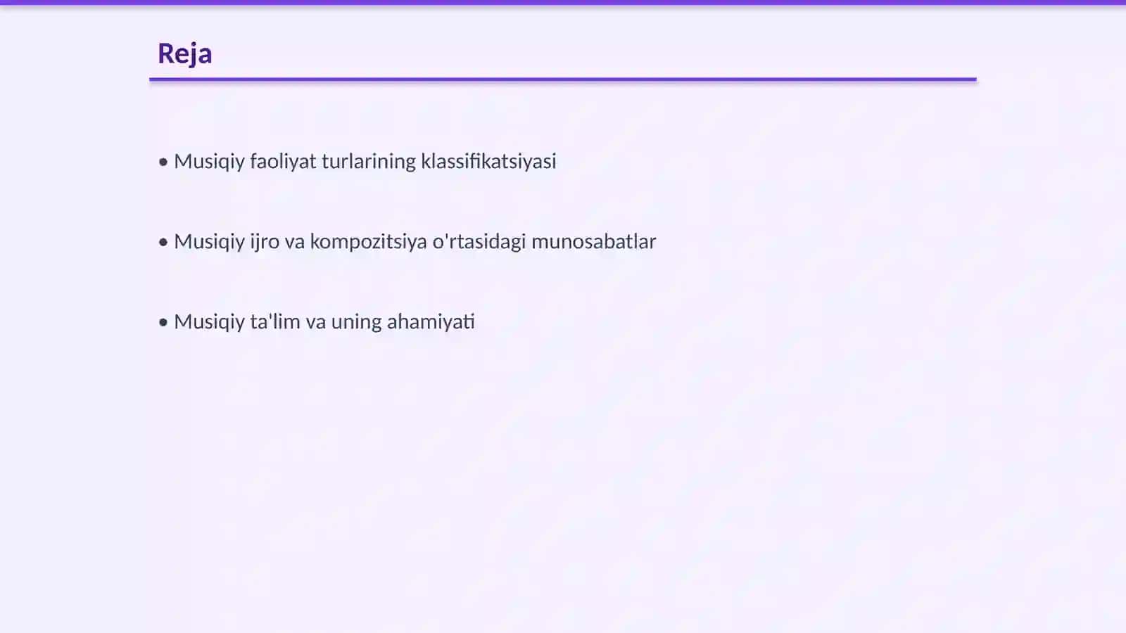 Musiqiy faoliyat turlari va ularning oʻzaro bogʻliqligi 2