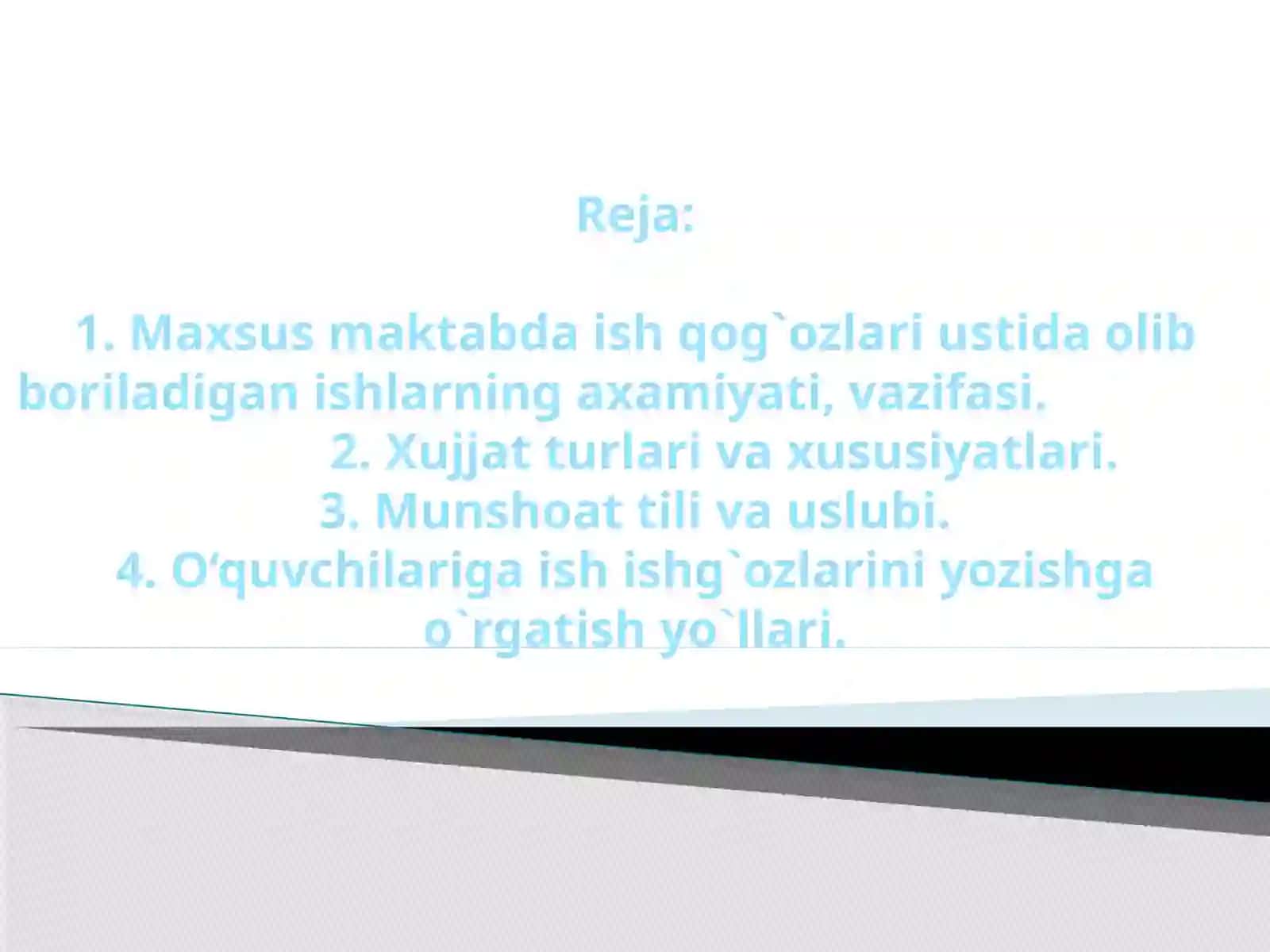 Maxsus maktabda ishqog`ozlari ustida ishlash metodikasi 2
