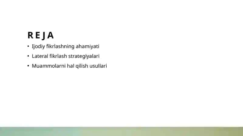 Ijodiy fikrlashning ahamiyati 2