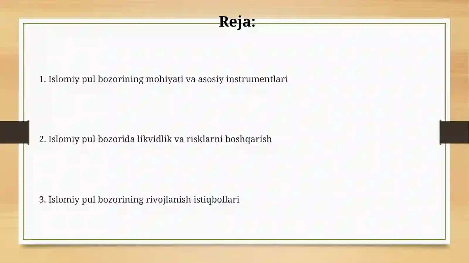 Islomiy pul bozorining mohiyati va asosiy instrumentlari 2