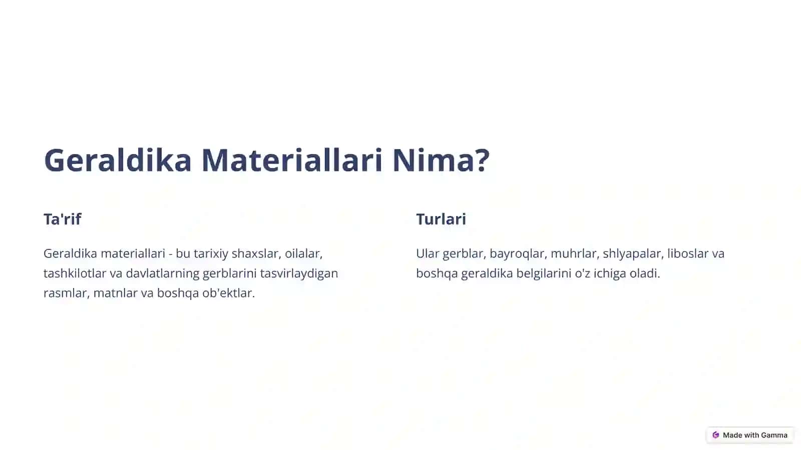 Geraldika Materiallari: Shakllar, Tipologiya va Identifikatsiya 2