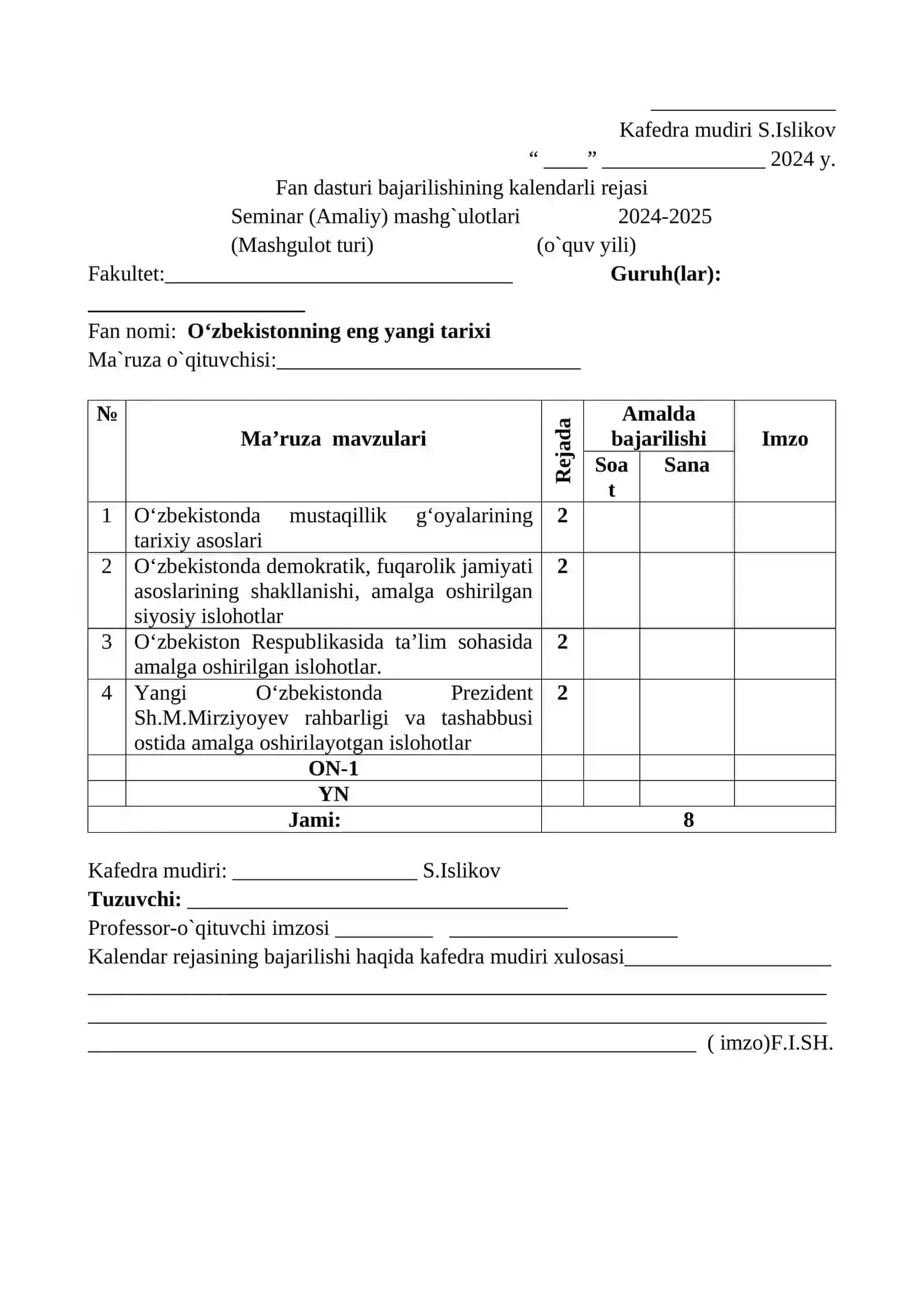 O‘zbekistonning eng yangi tarixi 2