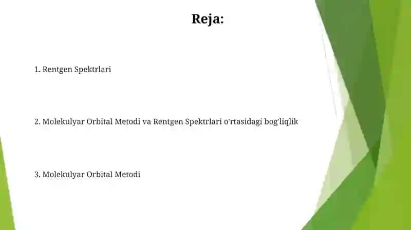 Molekulyar Orbital Metodi 2