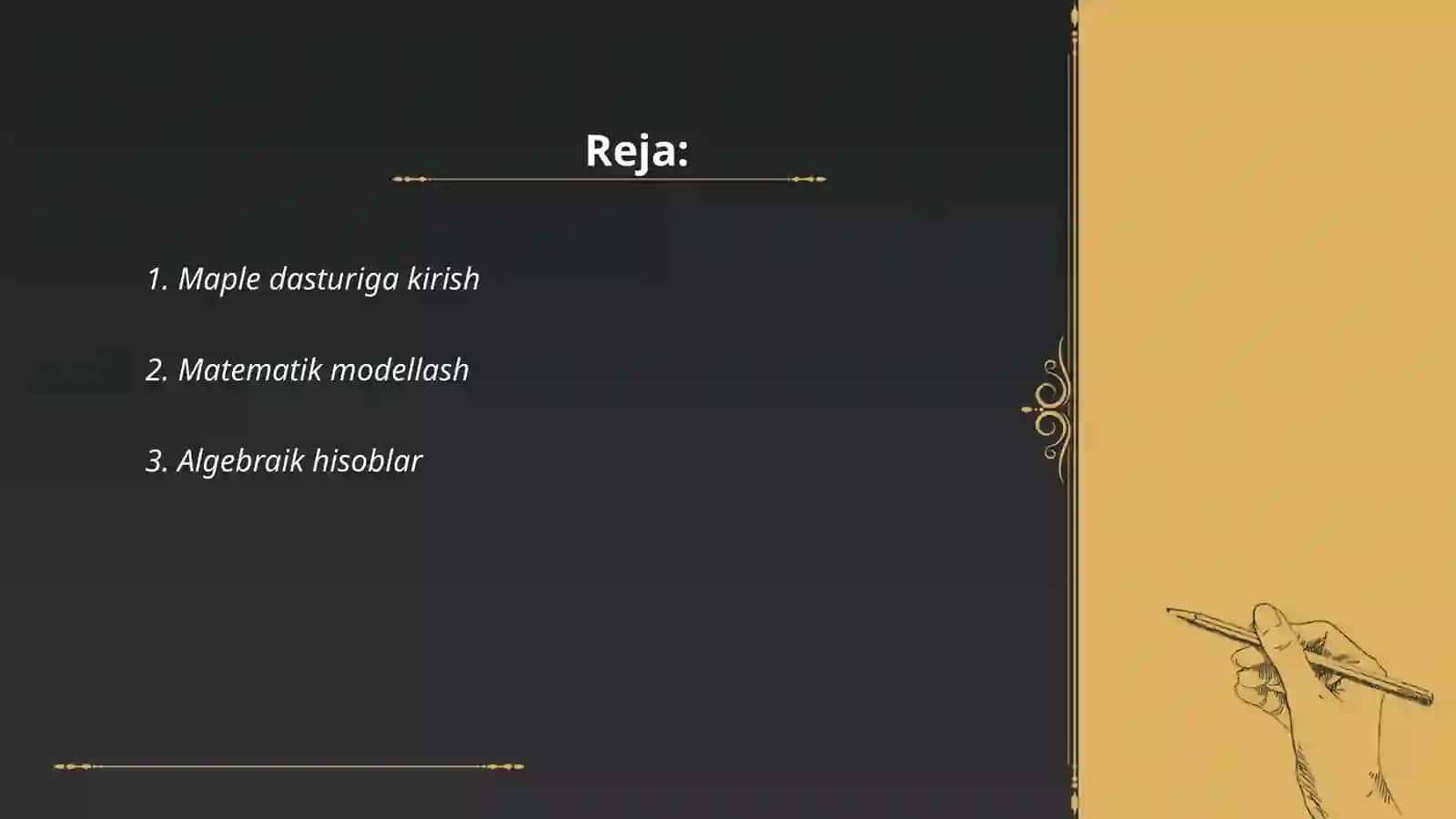 Maple dasturi 2