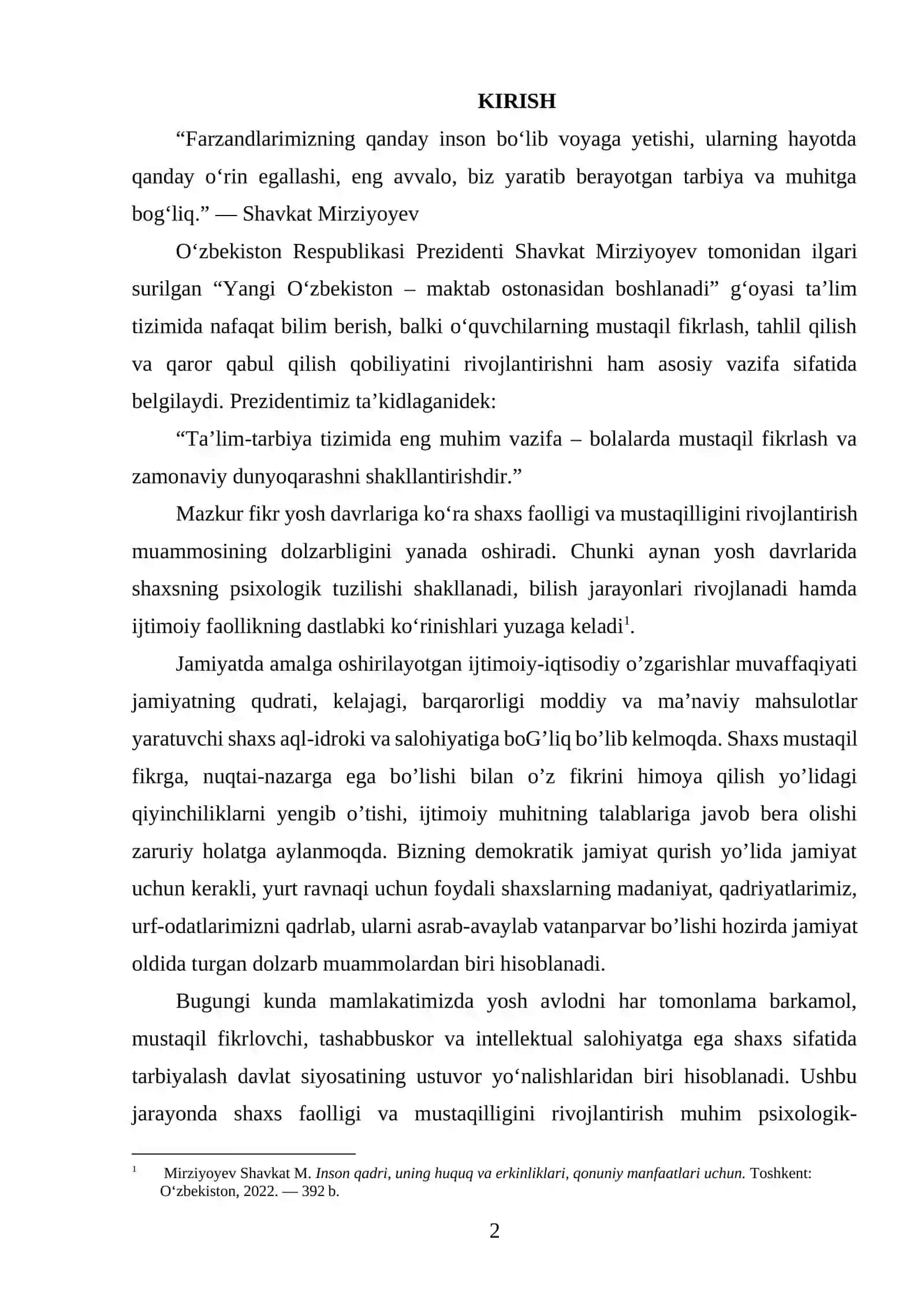 YOSH DAVRLARIGA KO‘RA SHAXS FAOLLIGI VA MUSTAQILLIGINI RIVOJLANISHINING NAZARIY – PSIXOLOGIK ASOSLARI 2