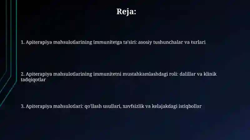 Apiterapiya vositalarining immunitetga taʼsiri 2