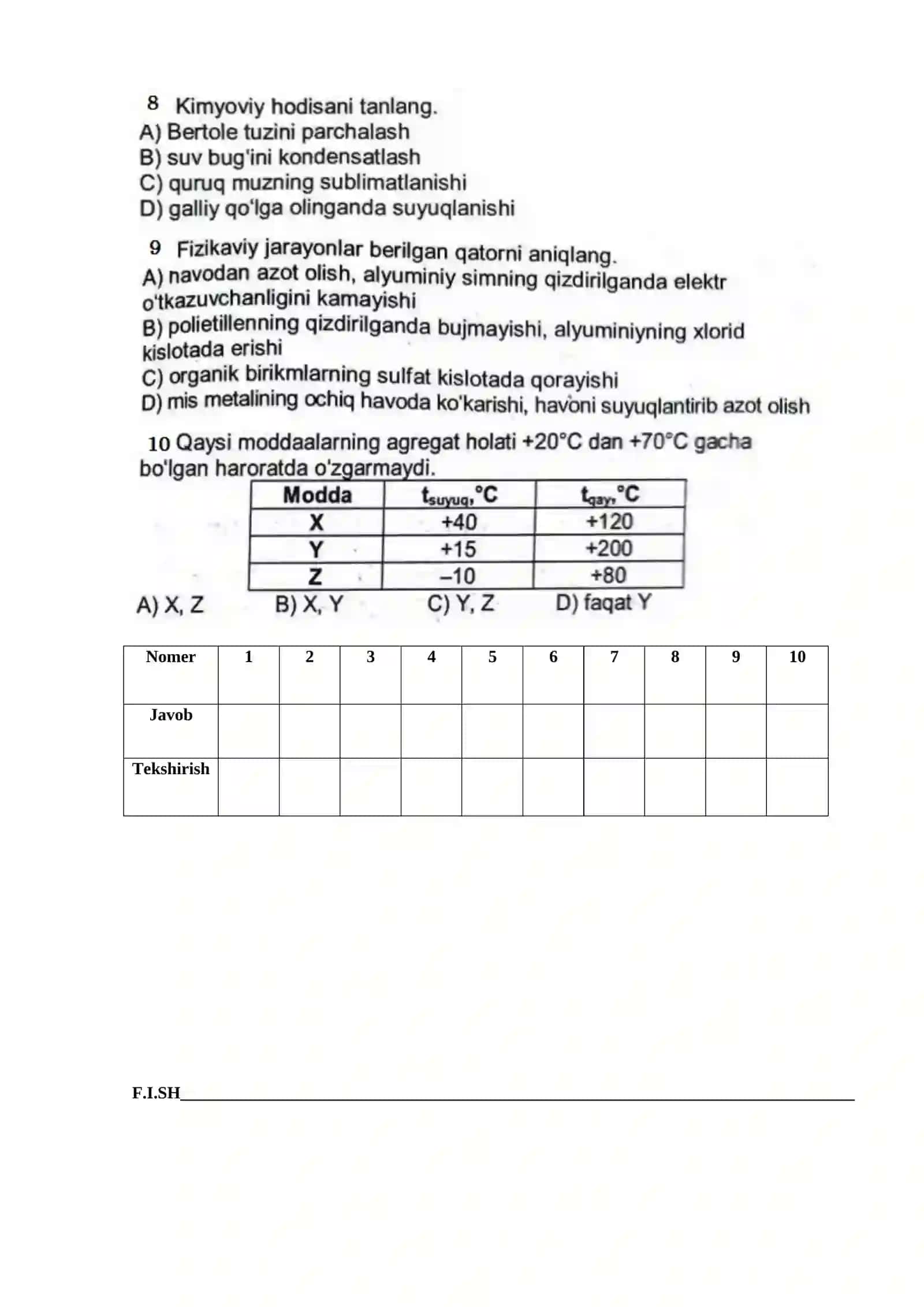 Kimyodan dastlabki tushunchalar 2