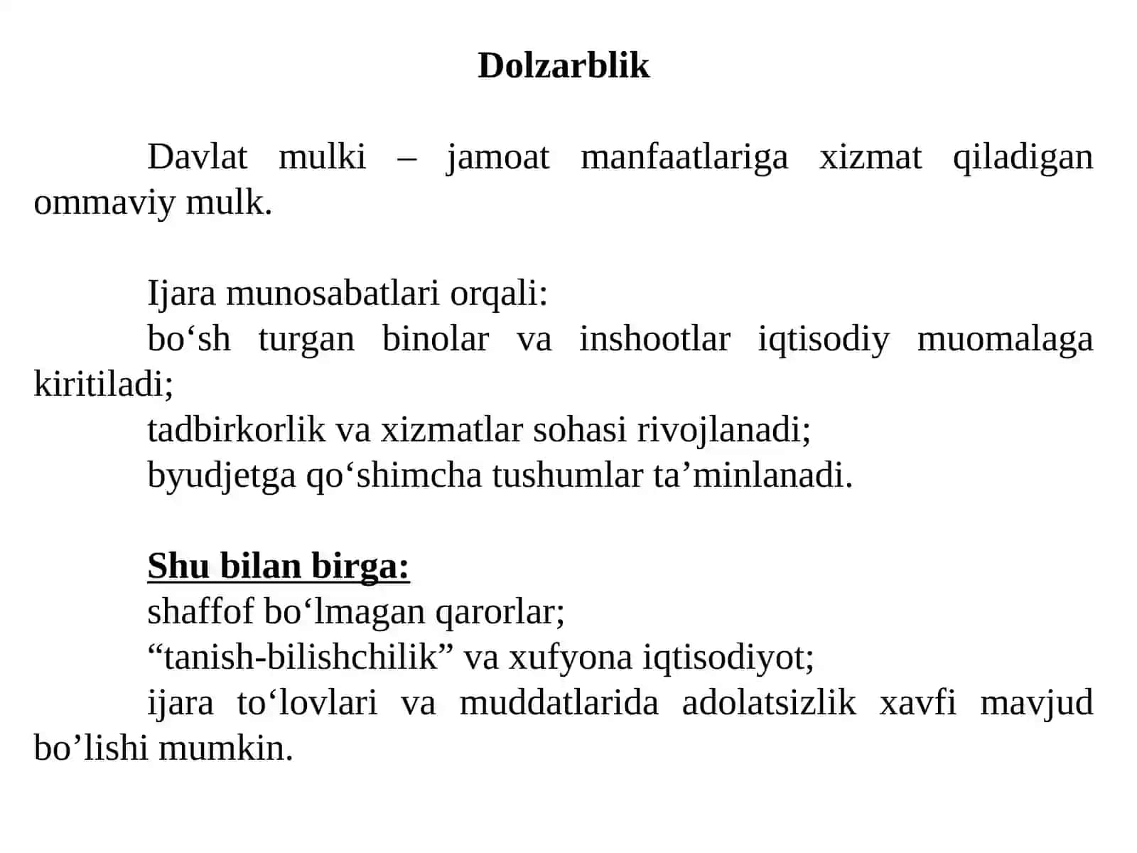 Ijara munosabatlari 2