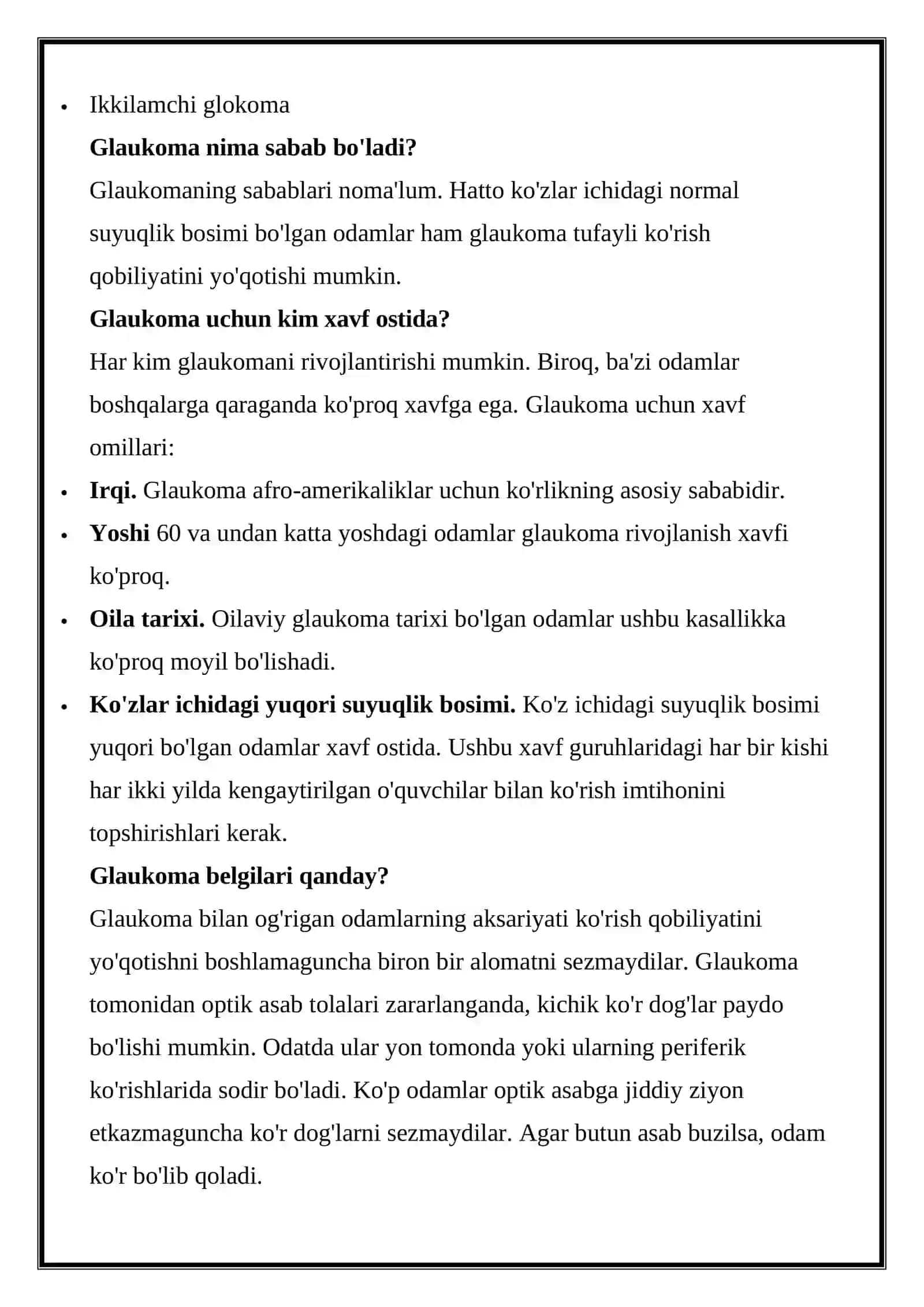 GLAUKOMANI ZAMONAVIY DAVOLASH 2