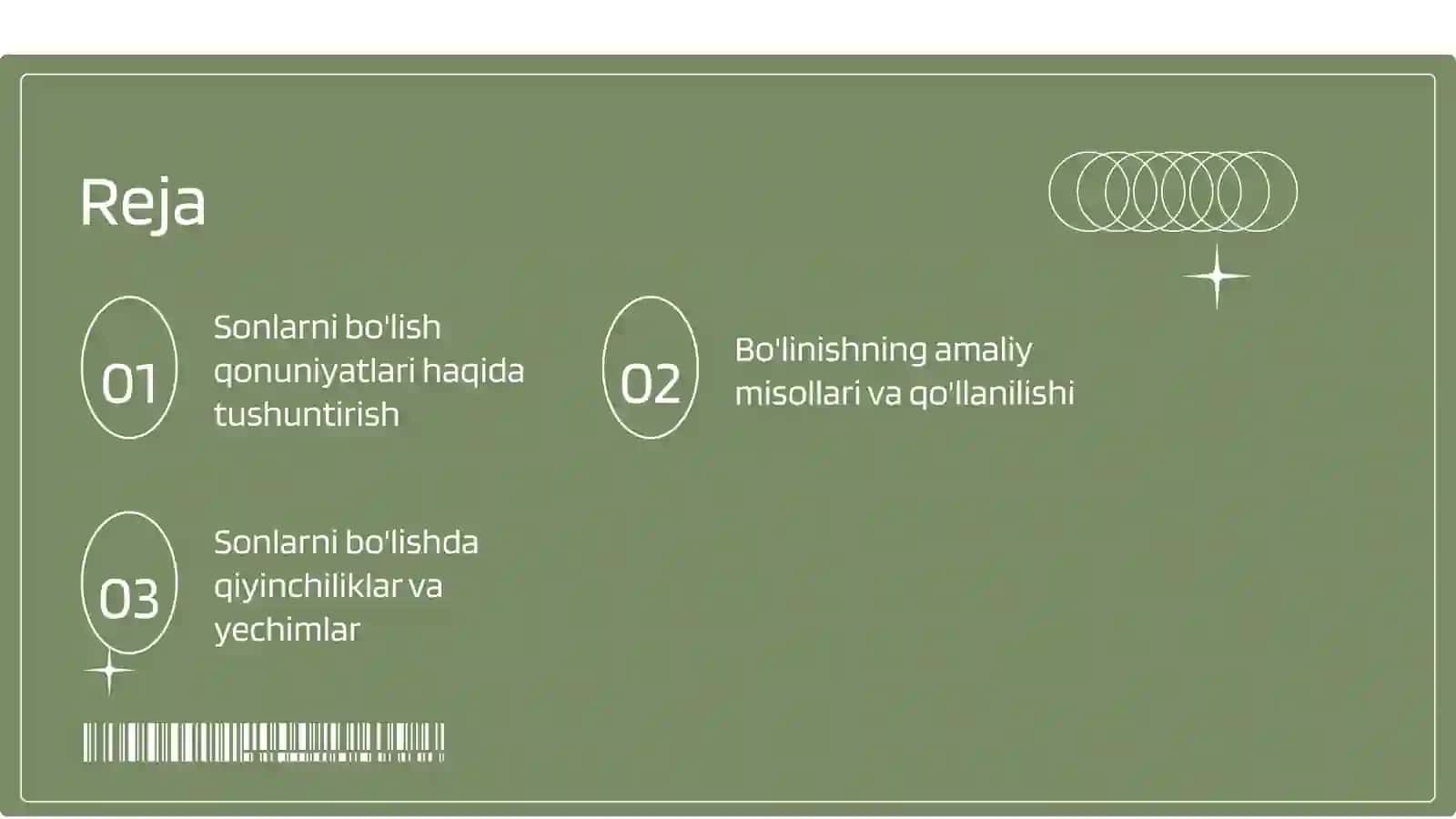 Sonlarning boʻlinishi 2